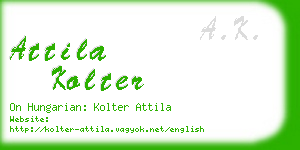 attila kolter business card